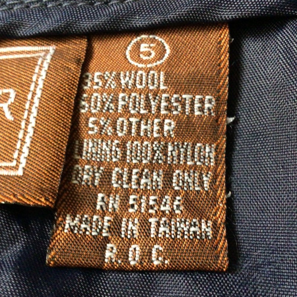 Haberdasher - Blue Wool Mix Fully Lined Skirt - Picture 5 of 5